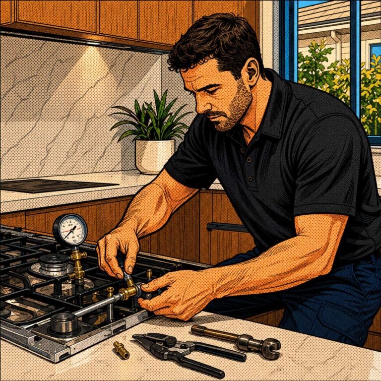 Gas cooktop installation by a licensed gas fitter