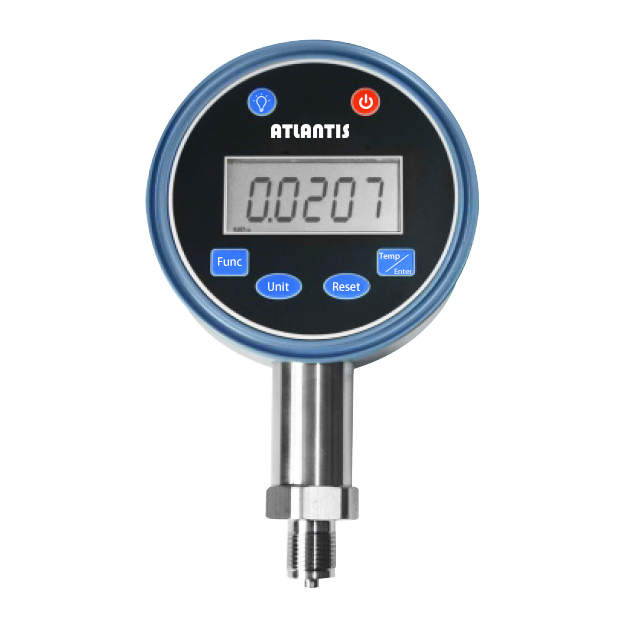 Digital pressure gauge used for leak and gas testing
